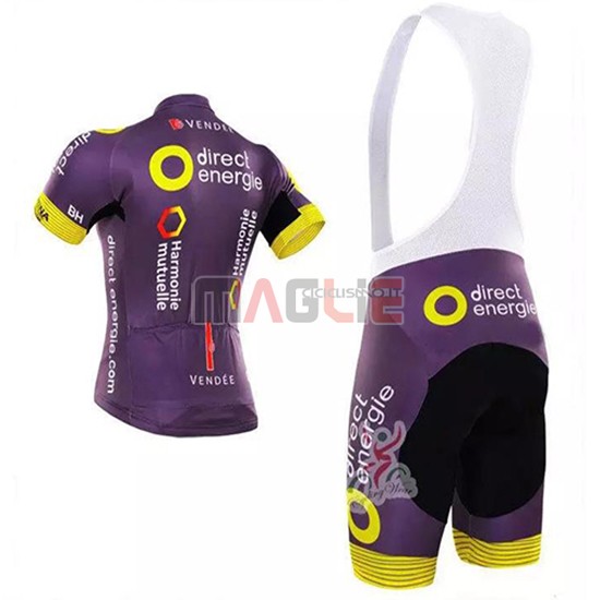 Maglia Direct Energie Manica Corta 2018 Fuxia e Giallo